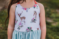 Mint Deer High-Low Dress