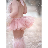 Extra Fluffy Sparkle BLUSH Santa Romper GOLD BUCKLE