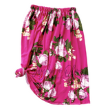Hot Pink Floral Maxi Skirt