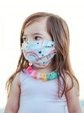 (KIDS) Grey Rainbow Face Mask