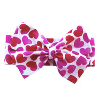 Pink & Red Hearts Head Wrap