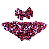Black Red Pink Hearts VALENTINES Bloomer Skirt