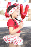 White & Red Heart VALENTINES Bloomer Skirt