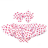 White & Red Heart VALENTINES Bloomer Skirt