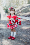 Red Stripe Christmas Bloomer Skirt