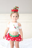 Lrg Red Polka Dot Christmas Bloomer Skirt