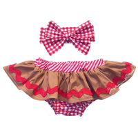 Small Gingham GingerBread Bloomer Skirt