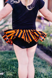 Black & Orange Stripe Bloomer Skirt