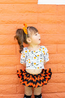 Black & Orange Chevron Bloomer Skirt