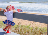 Blue Flag Stripes Bloomer Skirt