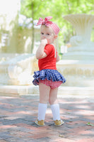 Faded Stars & Med Gingham Bloomer Skirt