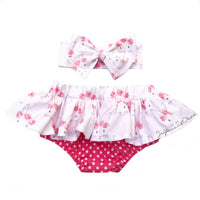 Coral Floral Bunny EASTER Bloomer Skirt