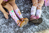 Baby Pink Gingerbread CandyLand Knee High Socks