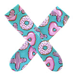 Teal X's O's Donuts Knee High Socks