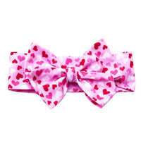 Pink Glitter Hearts Head Wrap