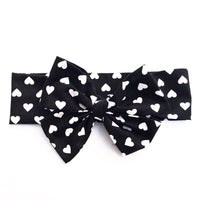 Black & White Hearts Head Wrap