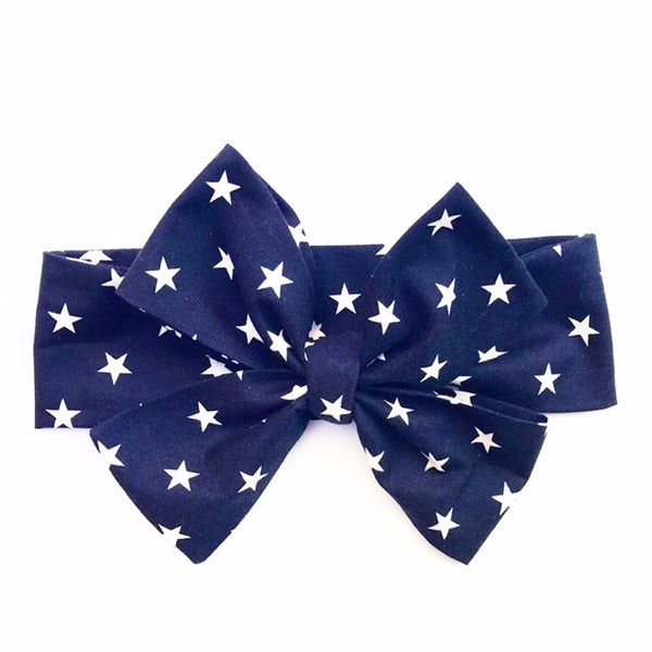 Navy Stars Head Wrap