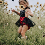 Lady Bug Sequins Tulle Romper