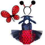 Lady Bug Sequins Tulle Romper