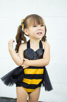 Sequins Bumble Bee Tulle Romper