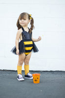Sequins Bumble Bee Tulle Romper