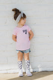 Black & Pink Cheetah Knee High Socks