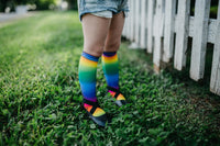 Rainbow Ombre Knee High Socks