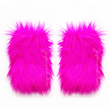 Hot Pink Faux Fur Leg Warmers