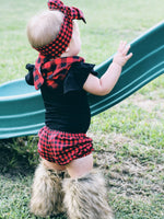 Brown & Tan Faux Fur Leg Warmers