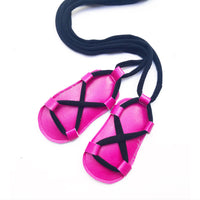Hot Pink & Black Gladiator Sandals