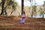 Lilac Crushed Velvet Dress