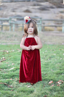 Cranberry Velvet Dress