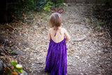 Purple Crushed Velvet Dress