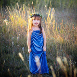 Light Blue Velvet Dress