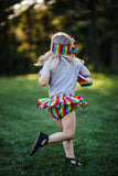 Rainbow Stripes Bloomer Skirt