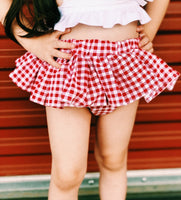 Small Red Gingham Bloomer Skirt