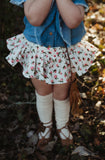 Tiny Coral Rosebud Bloomer Skirt
