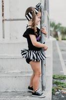 Black & White Stripe Bloomer Skirt