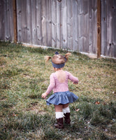 Denim Polka Dot Bloomer Skirt