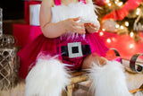 Extra Fluffy Sparkle HOT PINK Santa Romper