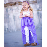 Lavender Tiny Rosebud Flowy Hi-Low Top