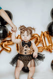 NEW YEARS Gold Sparkle CHEERS Romper