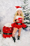 Extra Fluffy Sparkle Red Santa SILVER BUCKLE Romper