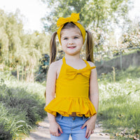 Yellow Canary "That Bow Though" Top
