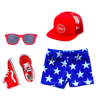 BOYS Blue Star Shorts