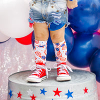 Confetti American Sunglasses Knee High Socks