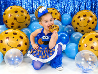 Royal Blue "Cookie Monster" Faux Fur Leg Warmers