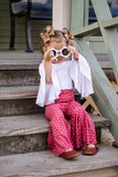 Tiny Coral Floral Bell Bottoms