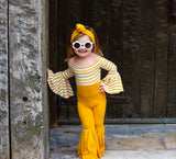 Mustard Stripe OTS Bell Sleeve