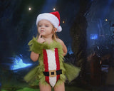 Sneaky Grinch Santa Suit Romper